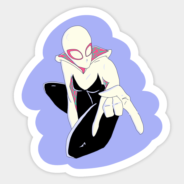 Spider Gwen Sticker by rsutton